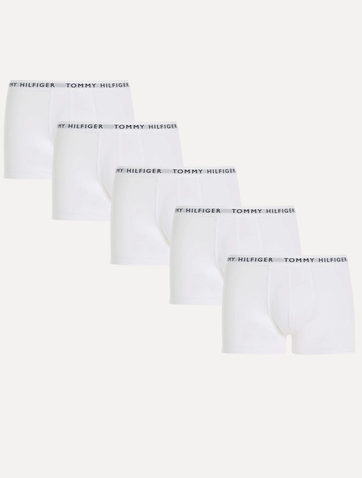 Vista 2 Cueca Tommy Hilfiger Cotton Boxer Trunk Branca Pack 5UN branco Tommy Hilfiger branco