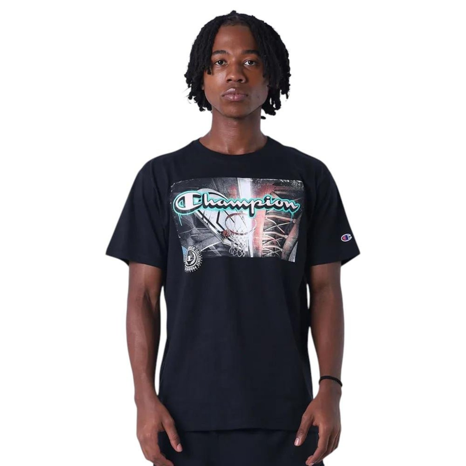 Camiseta Champion Basket Bridge Preto Masculino