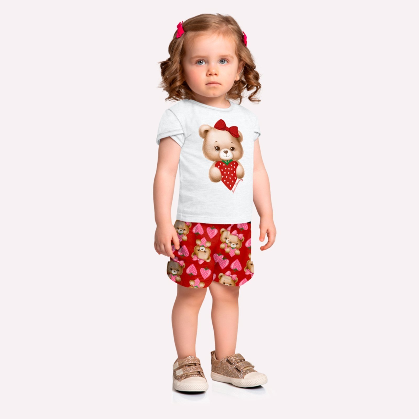 Vista 2 Infantil - Conjunto Menina com Strass Kyly off-white Kyly off-white