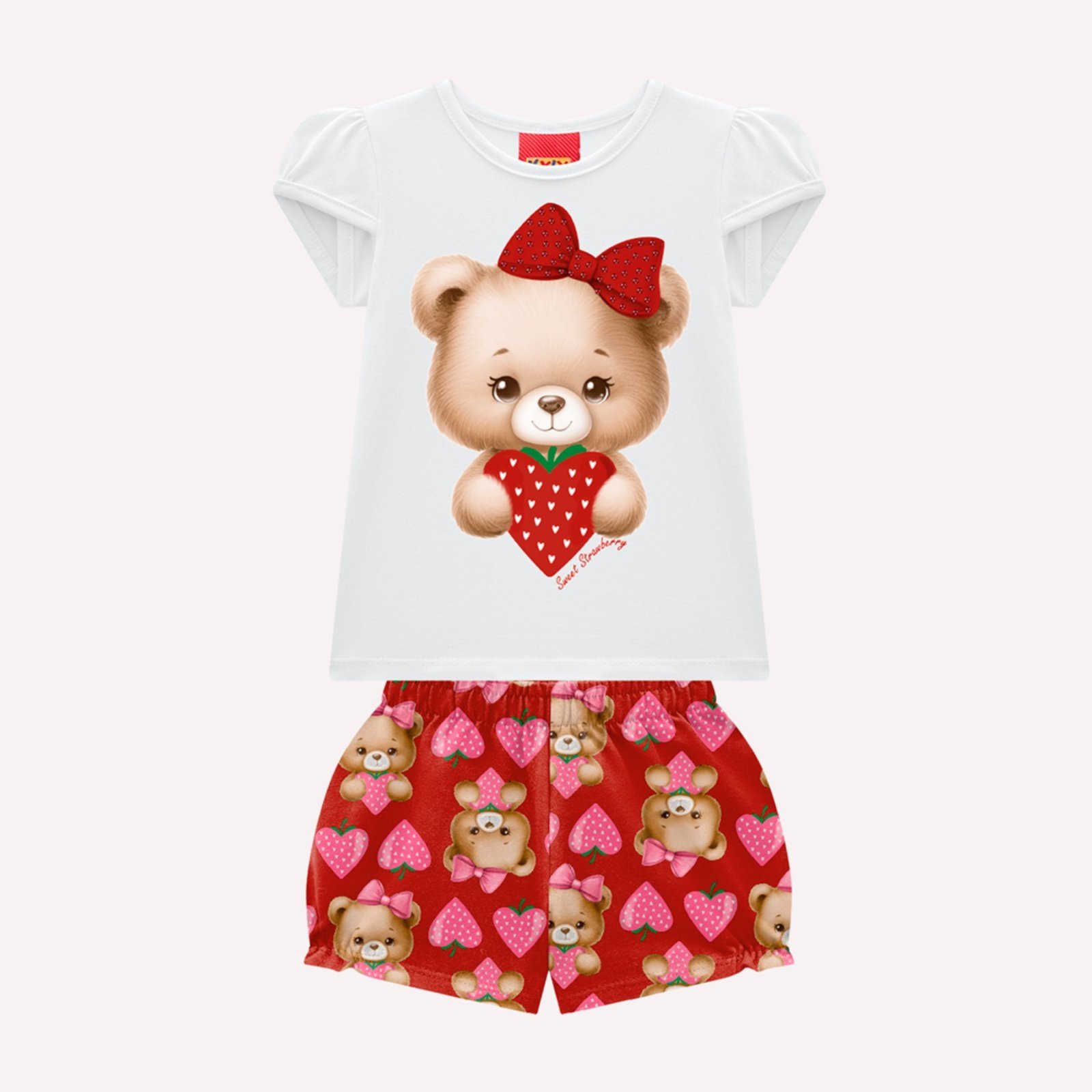 Vista 3 Infantil - Conjunto Menina com Strass Kyly off-white Kyly off-white