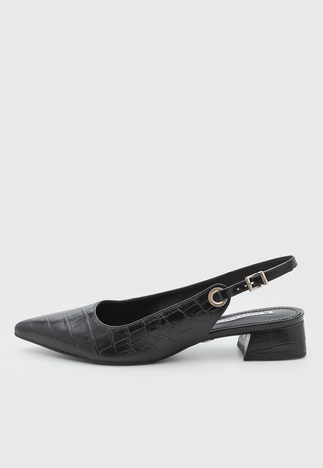 Scarpin Feminino Jorge Bischoff Slingback Couro Preto