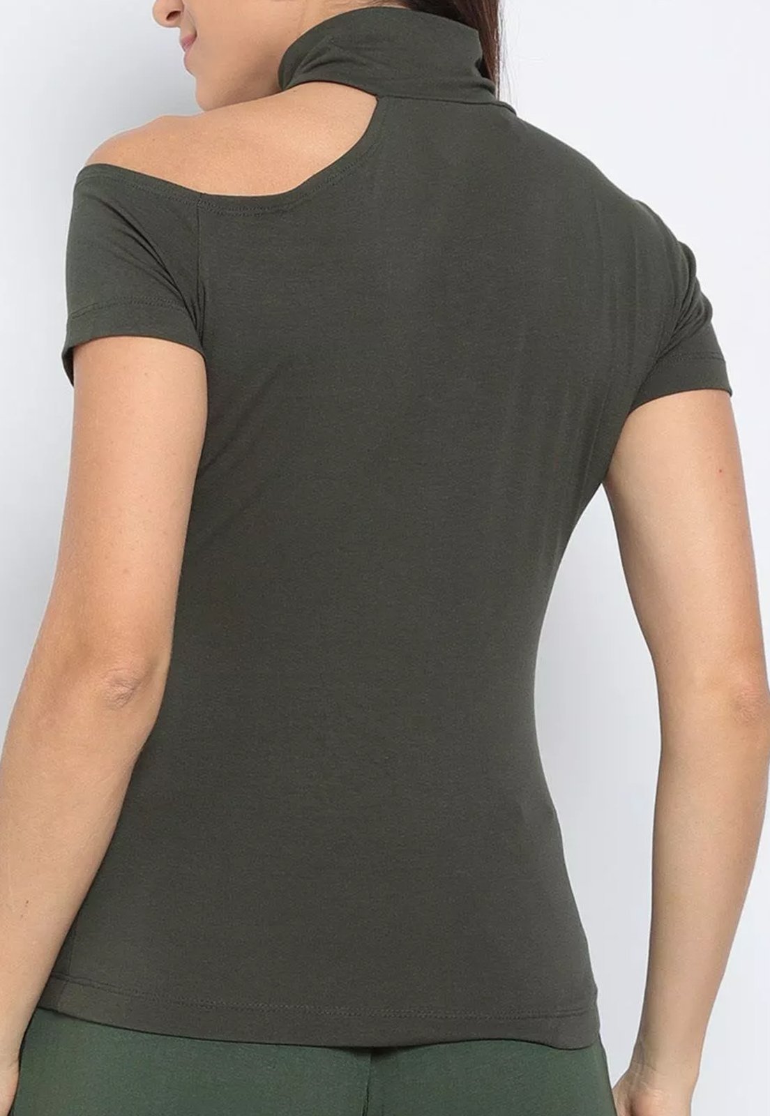 Vista 3 Blusa Viscolycra Maria Paes Ombro Aberto verde Maria Paes verde