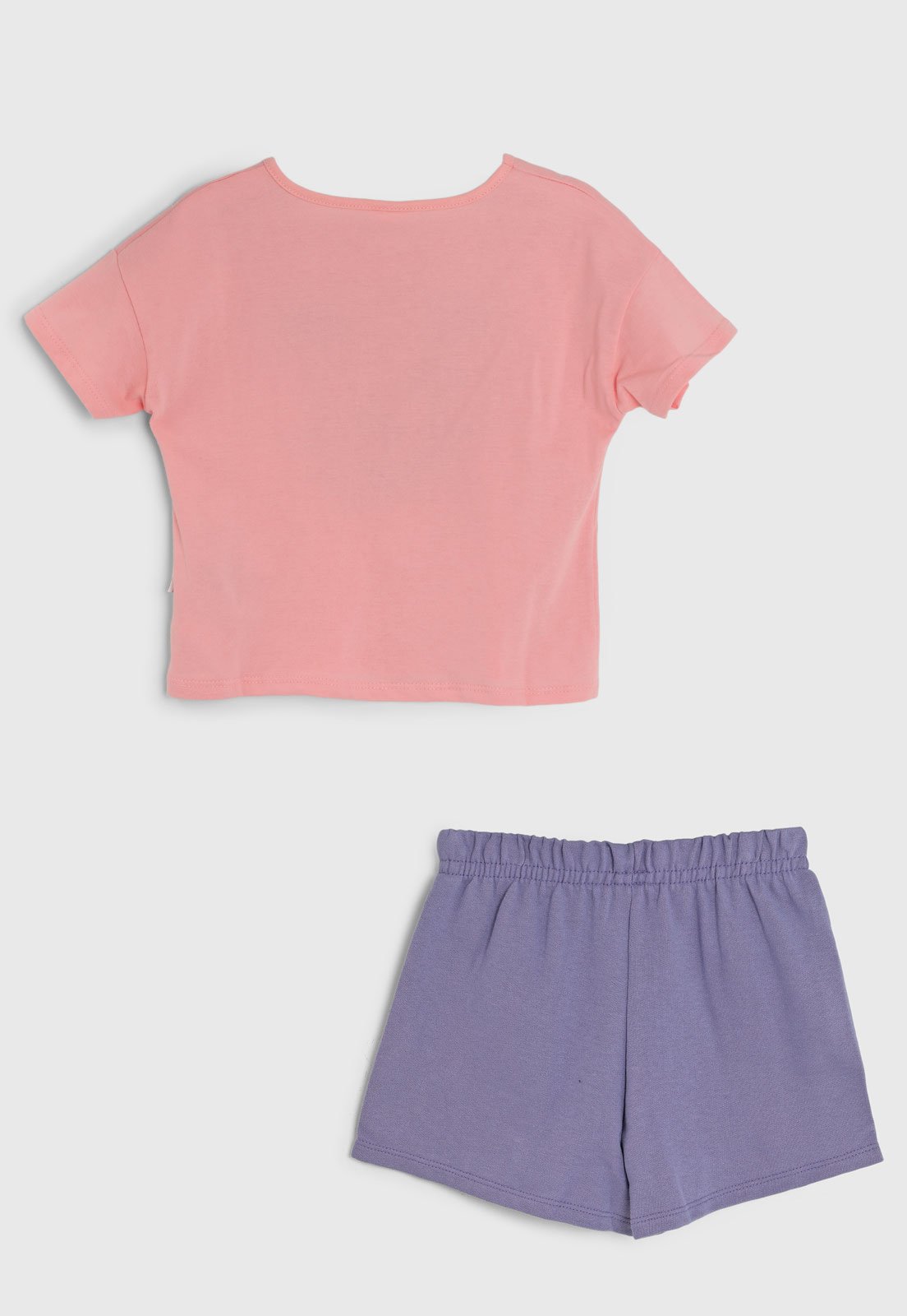 Vista 3 Infantil - Conjunto Curto Elian Estampa Tropical rosa Elian rosa
