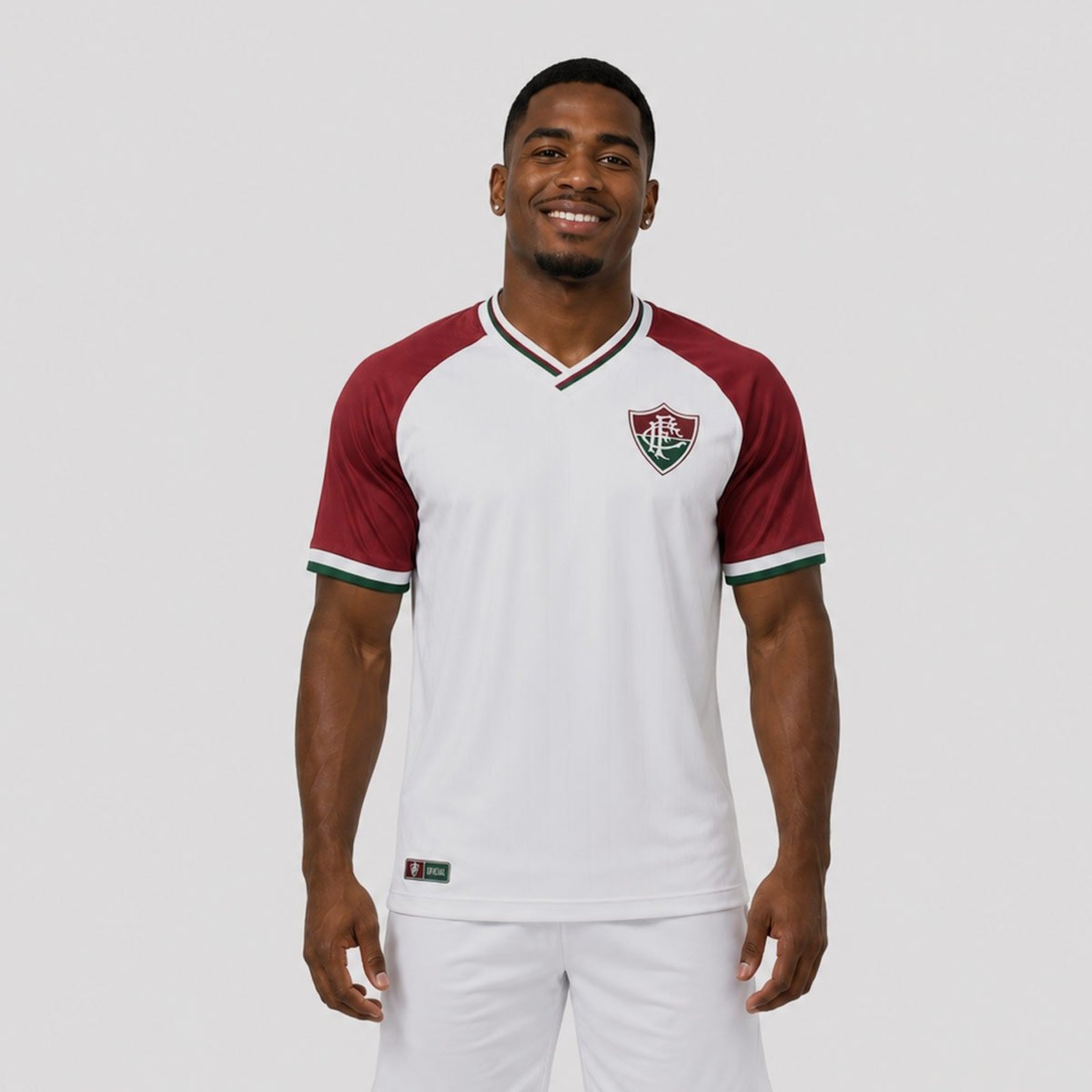 Camisa Fluminense Escudo Branca e Bordô
