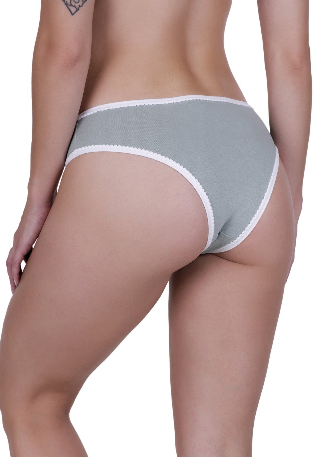 Vista 3 Kit 5 Calcinhas Pompom Algodão Concept Lingerie multicolorido Concept Lingerie multicolorido