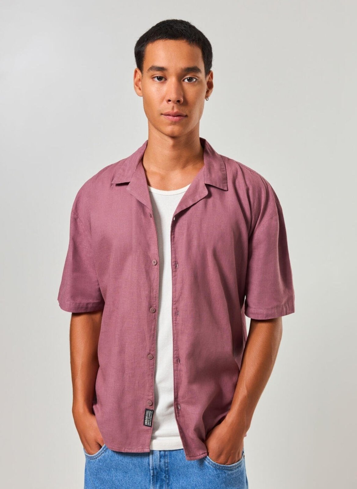 Camisa Box Estonada Em Linho