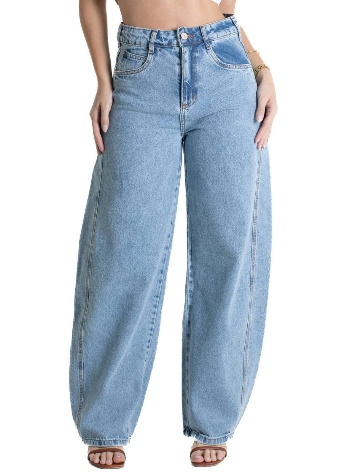 Calça Jeans Sawary Barrel - 280635 - Azul - Sawary