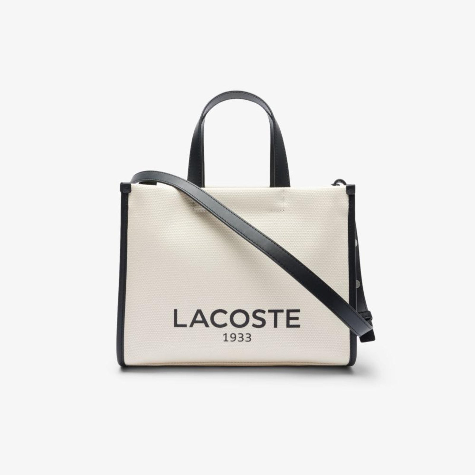 Bolsa Tote Pequena em Lona Heritage Bege