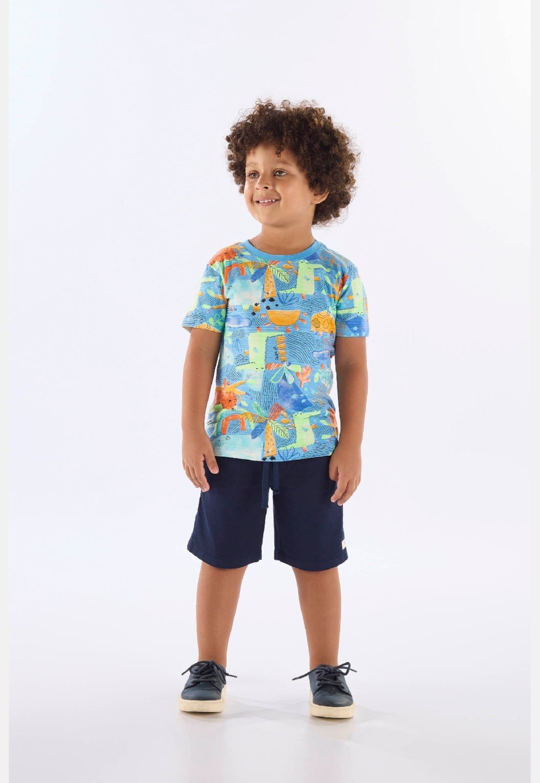 Vista 2 Infantil - Camiseta em Algodão Flamê Up Baby bege Up Baby bege