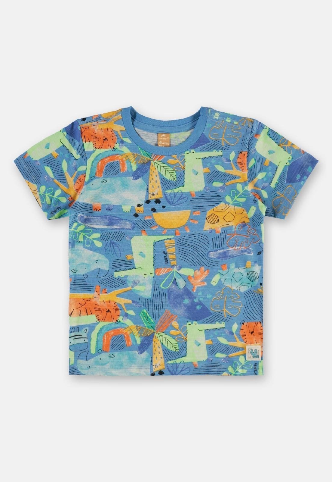Vista 3 Infantil - Camiseta em Algodão Flamê Up Baby bege Up Baby bege