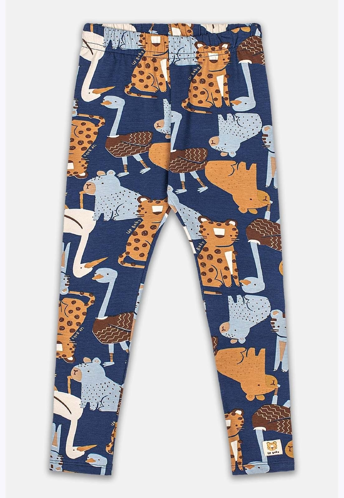 Infantil - Calça Legging Estampada Cotton Up Baby Azul