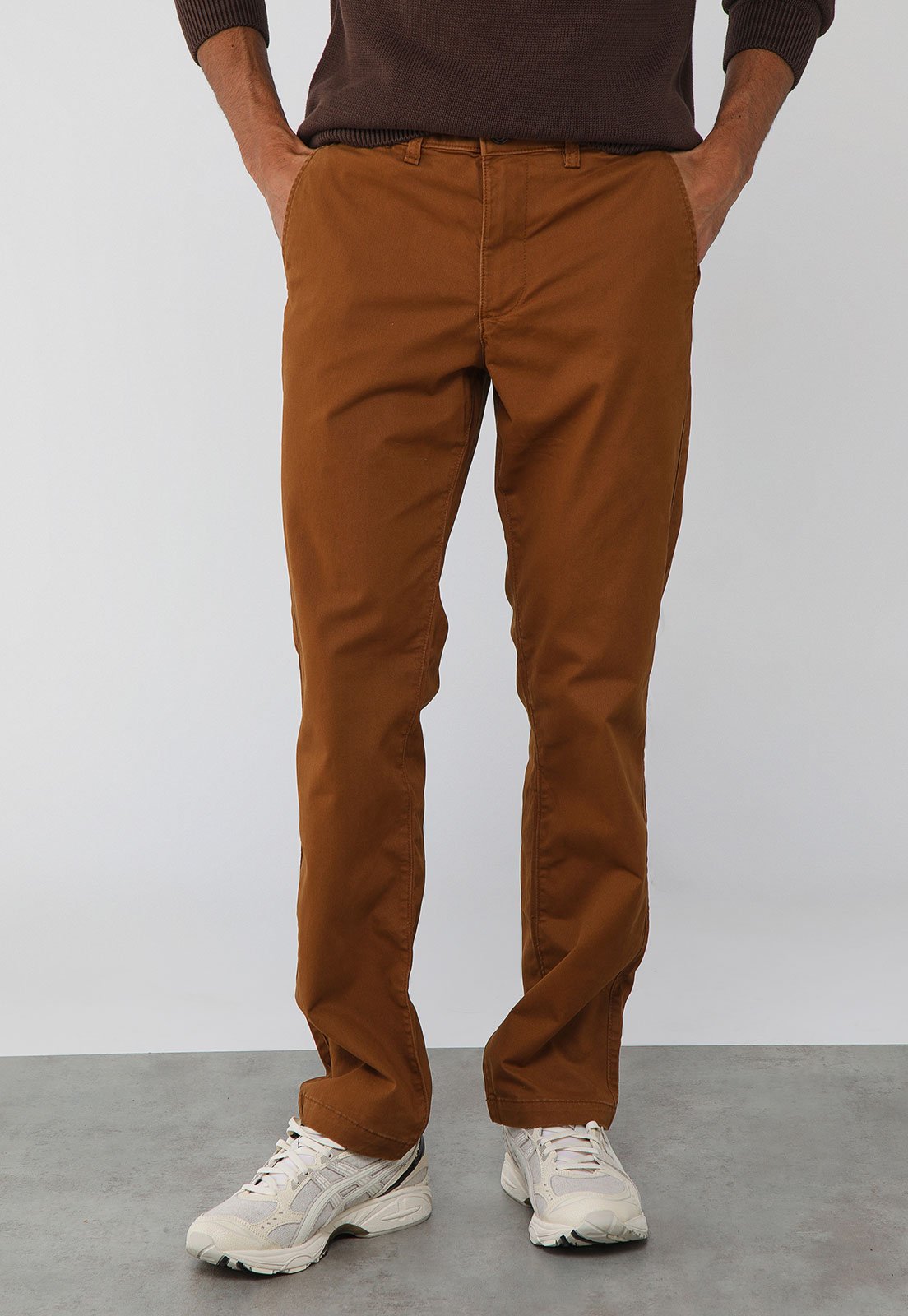 Calça Masculina GAP Reta Rich Ginger Marrom