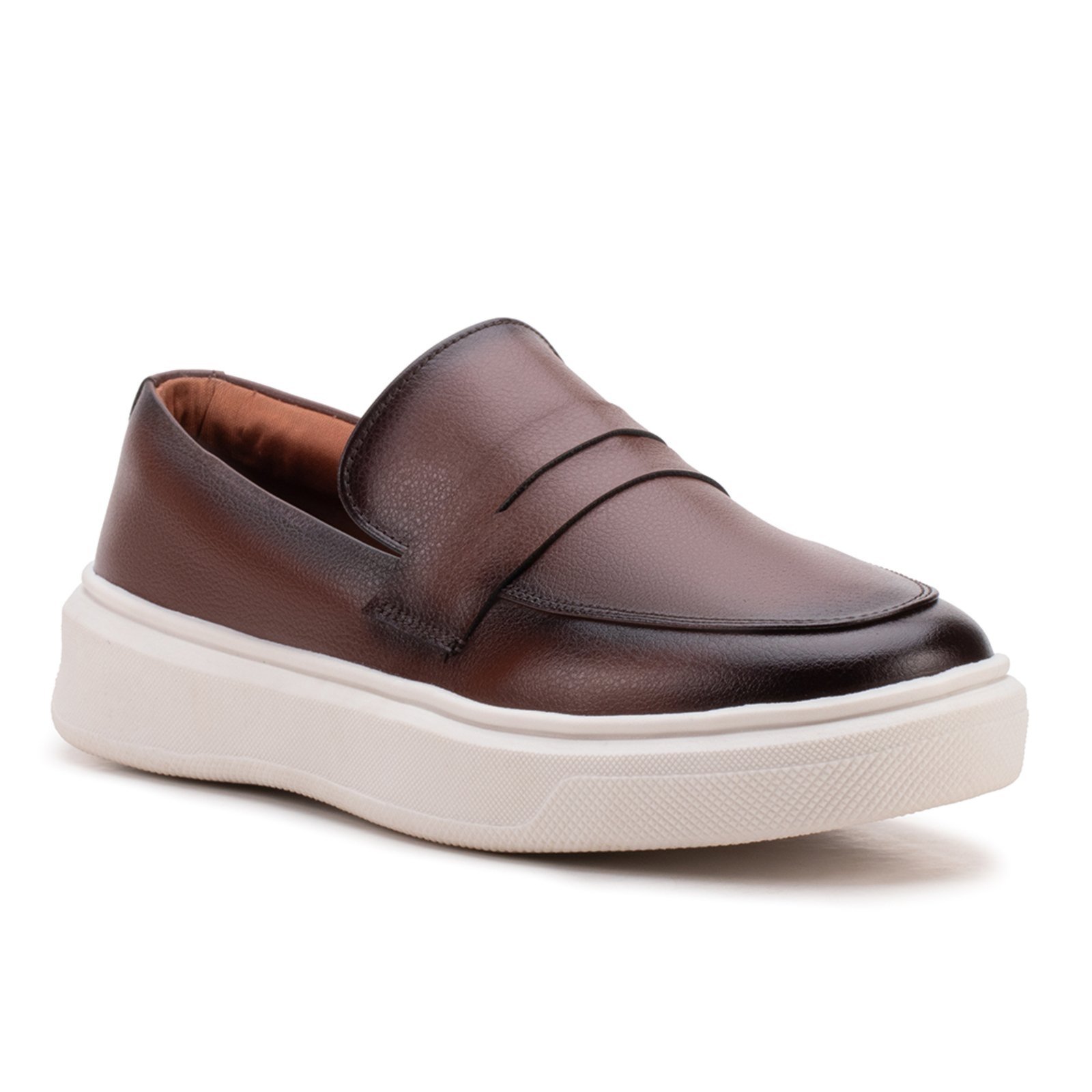 Mocassim Masculino Loafer Casual Premium Café Couro Confortável