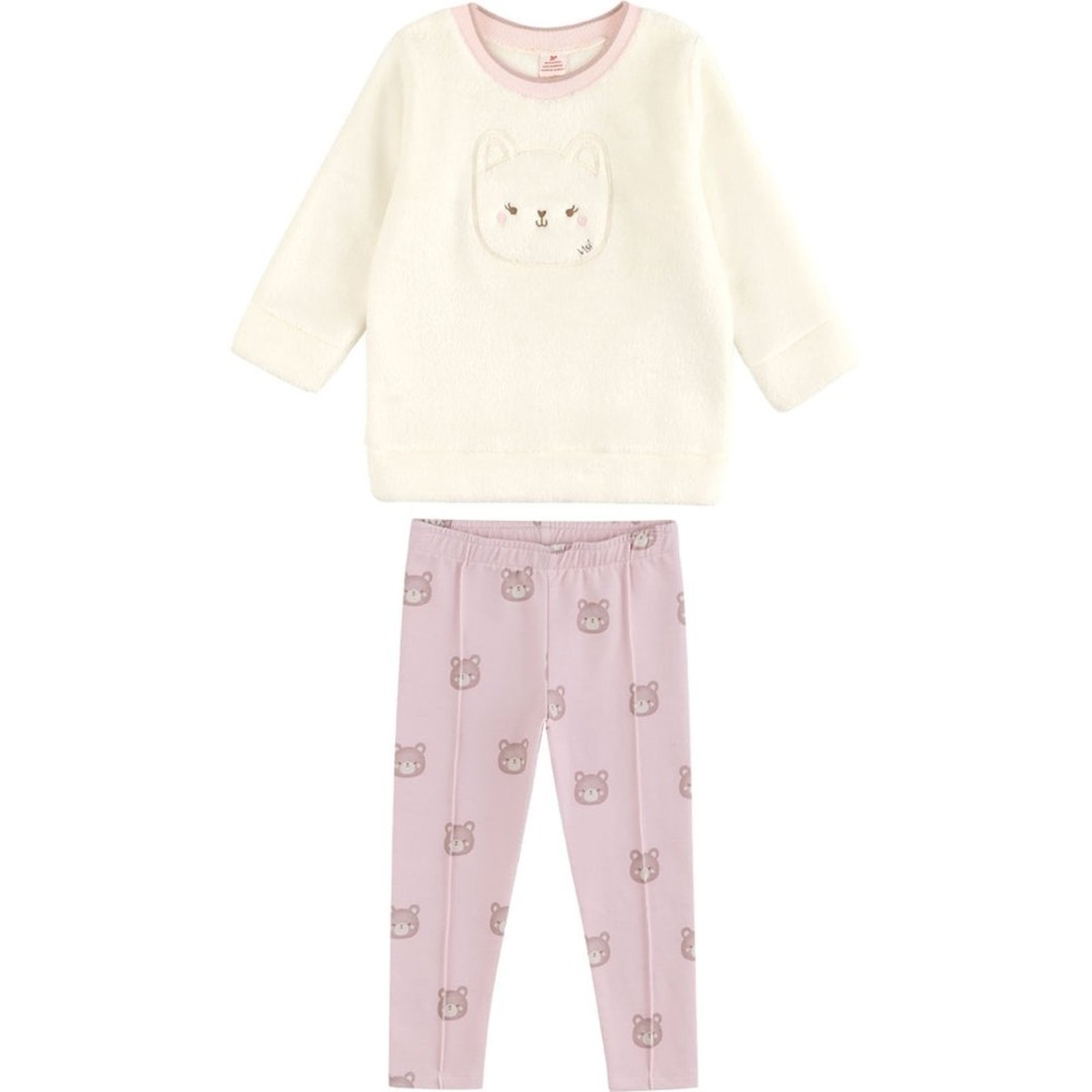 Infantil - Conjunto Longo Cats Pelúciado Menina Marisol