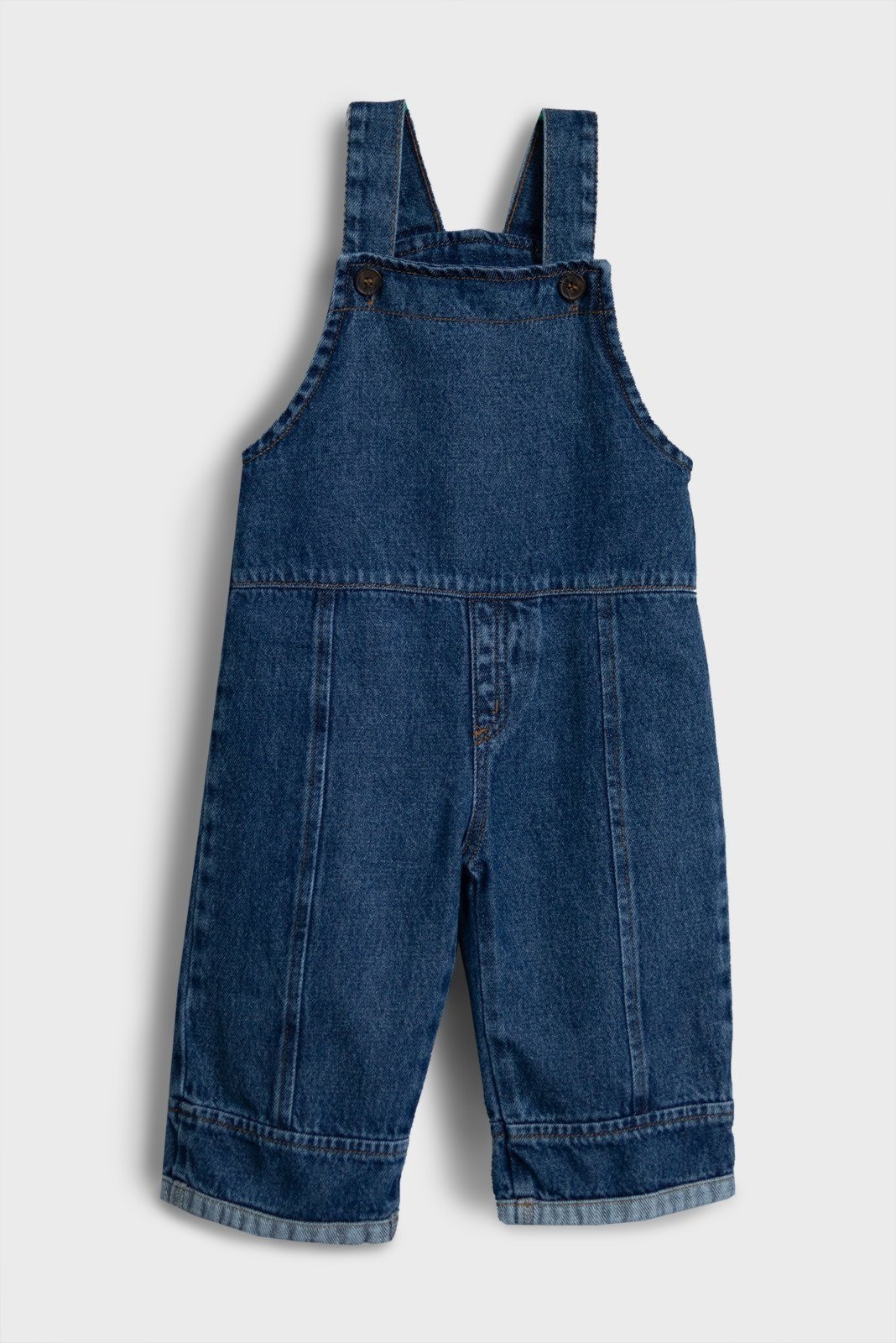 Infantil - Jardineira Jeans Oversized Bolsos Traseiros Zebra&Friends