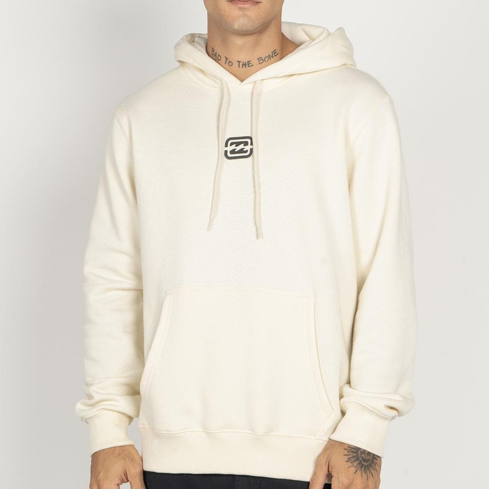 Moletom Billabong Canguru Bracket Wave PS WT25 Off White