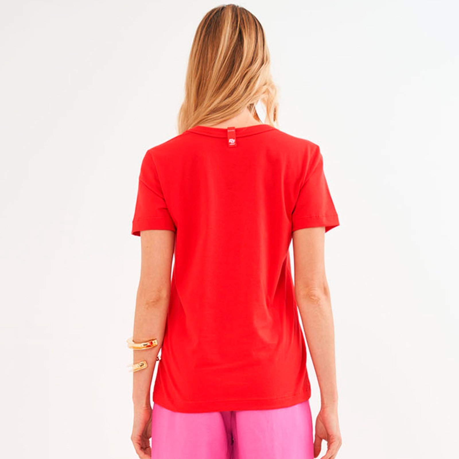 Vista 3 Camiseta Colcci Reflex Pr26 Ife Feminino vermelho Colcci vermelho
