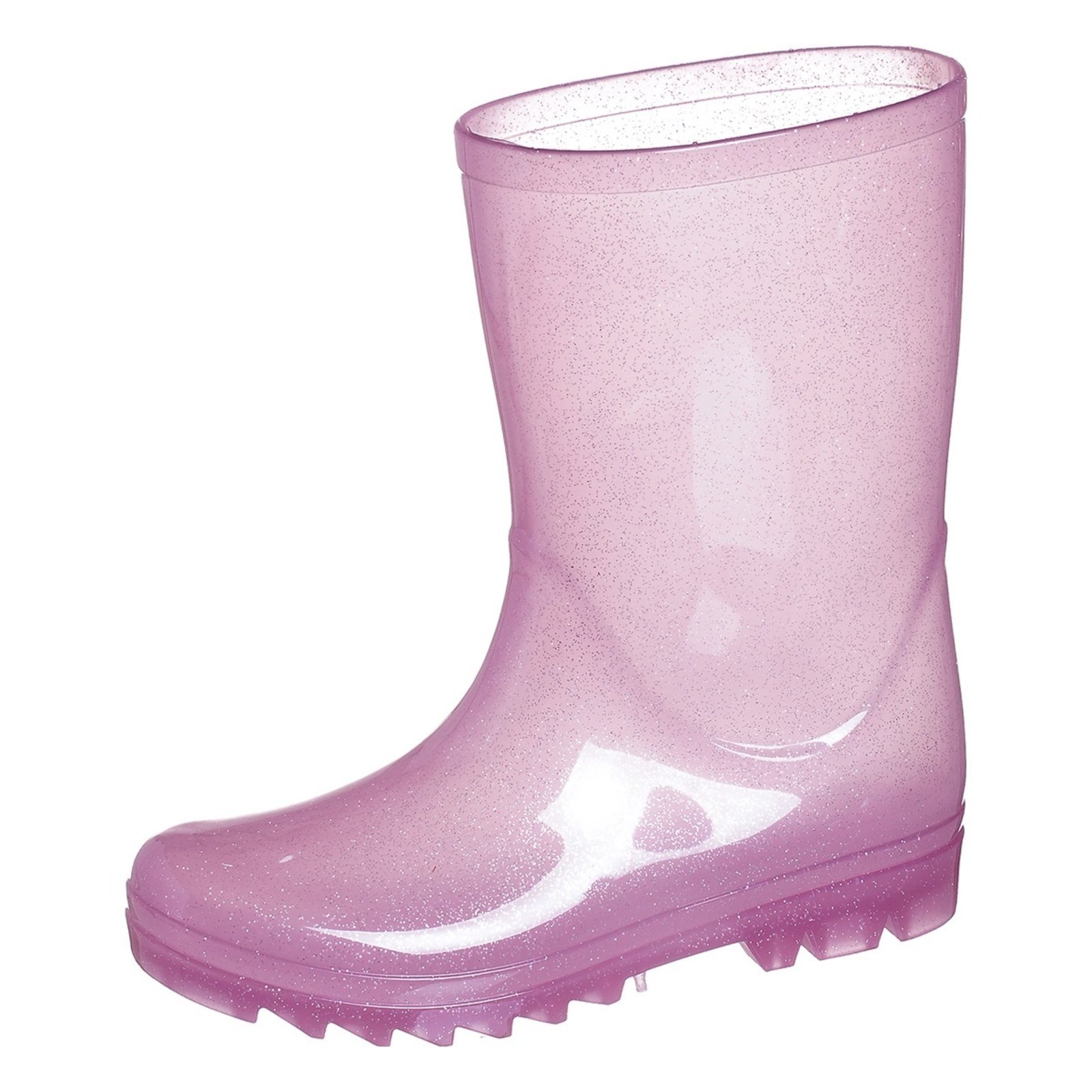 Infantil – Galocha Bota Kimimo Emborrachada Para Meninas Impermeável Glitter Rosa