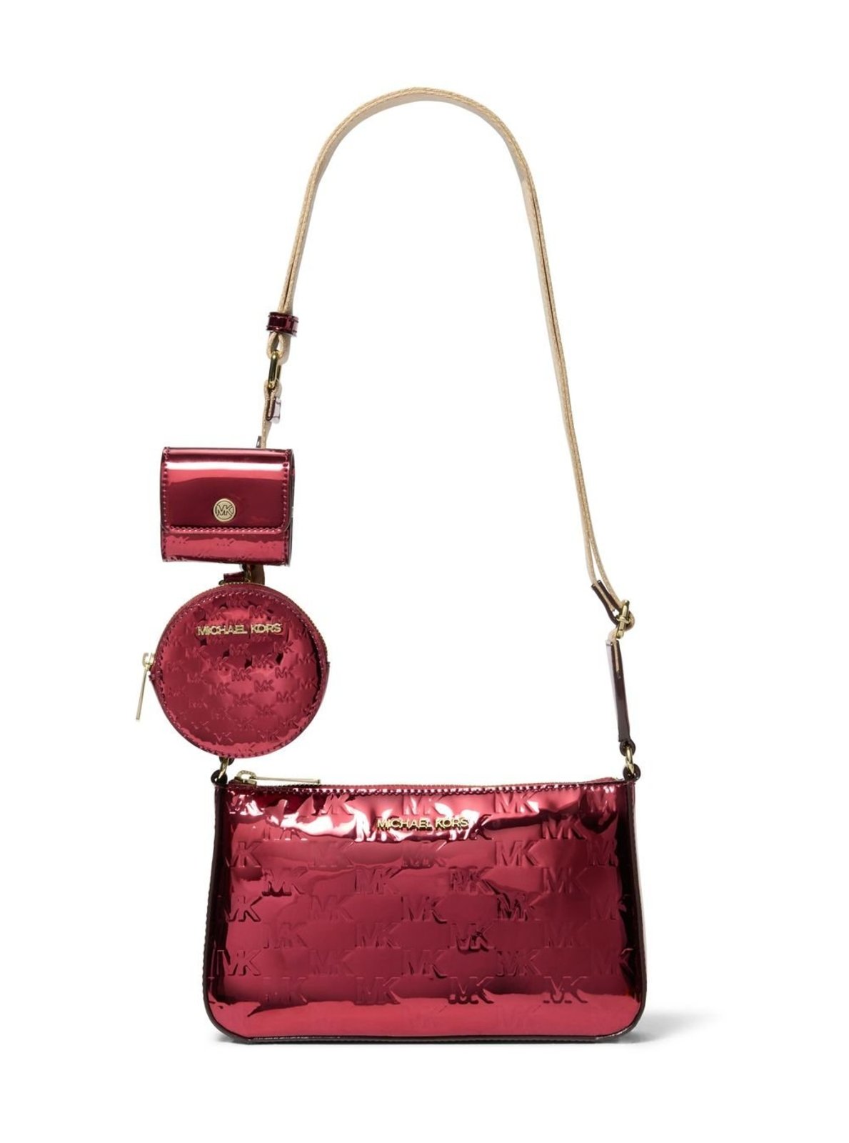 Vista 2 Bolsa Transversal Jet Set Logo Pequena 35F5GTVC1O848 vermelho vermelho