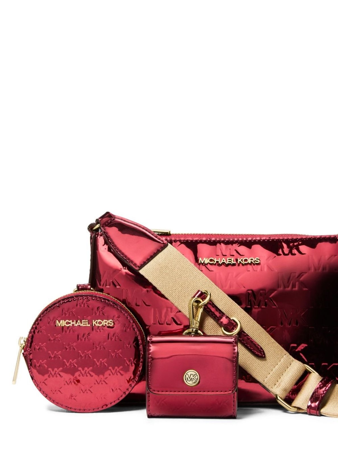 Vista 3 Bolsa Transversal Jet Set Logo Pequena 35F5GTVC1O848 vermelho vermelho