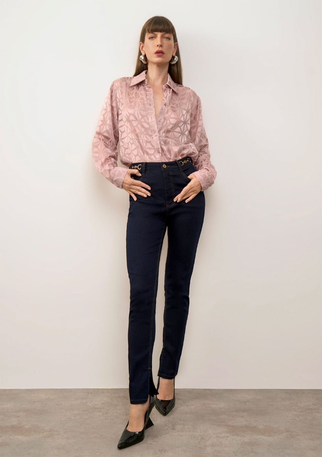 Calça Iódice Skinny Alta Azul