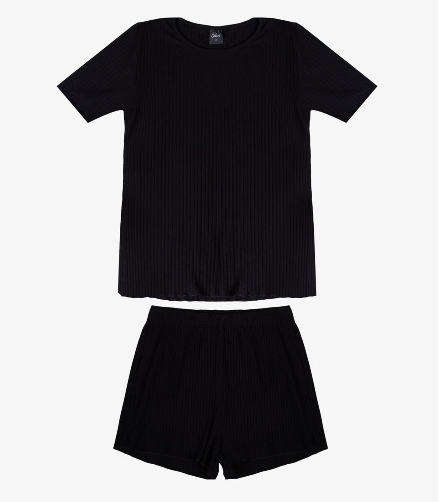 Pijama Feminino Canelado Select Preto