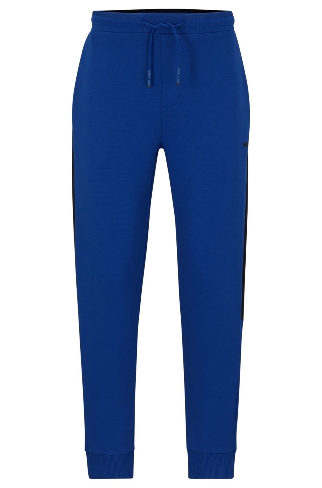 Calça De Moletom Em Mistura De Algodão Com Faixa Lateral. Azul – G – L