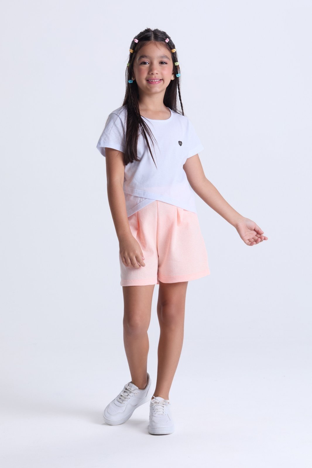 Infantil – Conjunto de Verão Cropped Transpassado