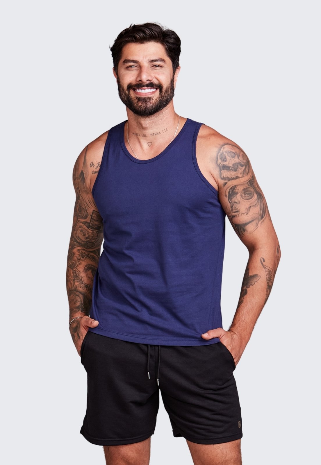 Camisa Regata Masculina Daze Modas Azul Marinho