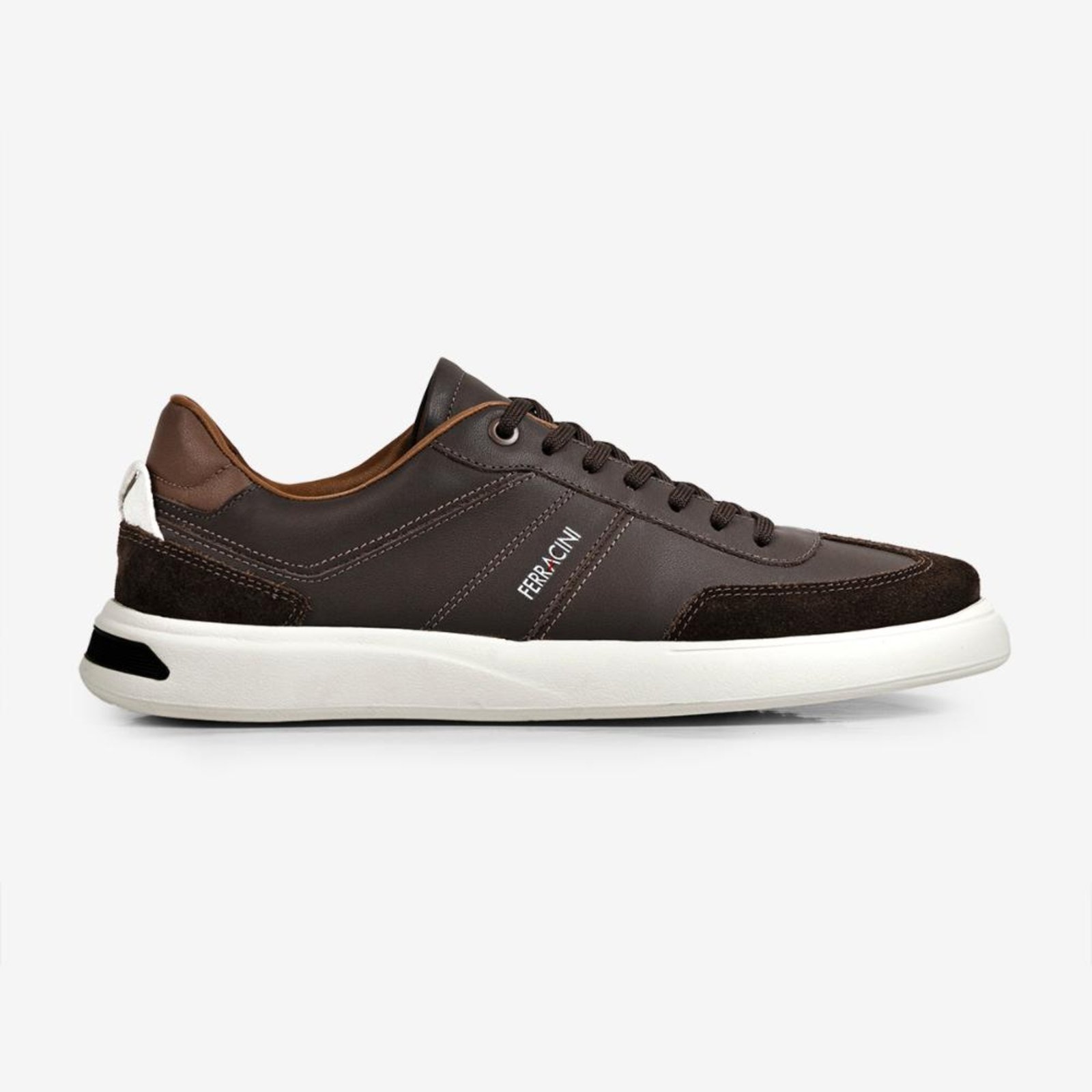 Tênis Masculino Ferracini Buzios de Couro 8964-652D Marrom