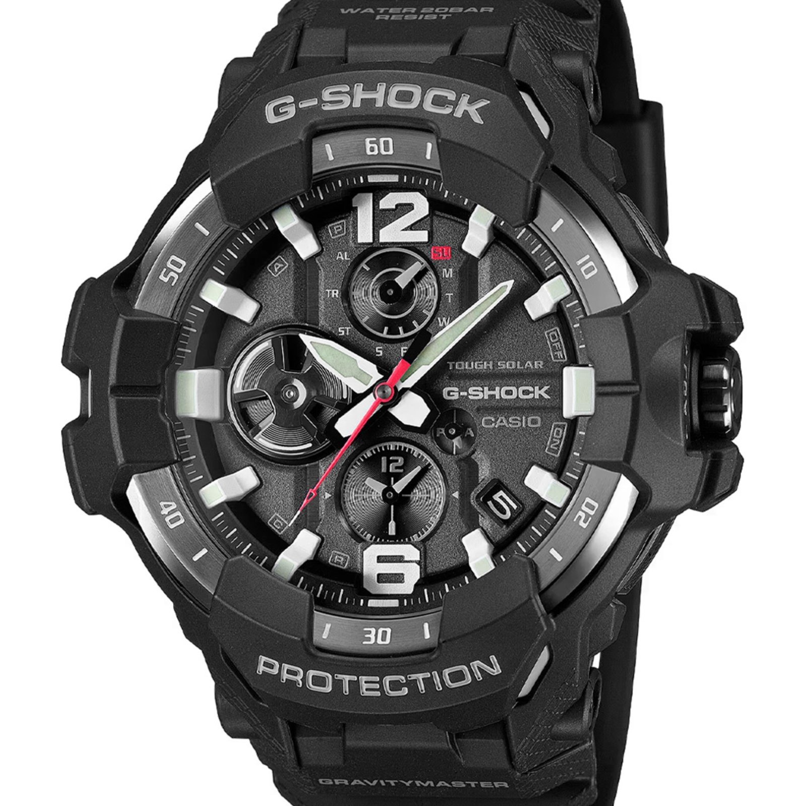 Vista 3 Relógio analógico Casio Resina GR-B300-1ADR preto Casio preto
