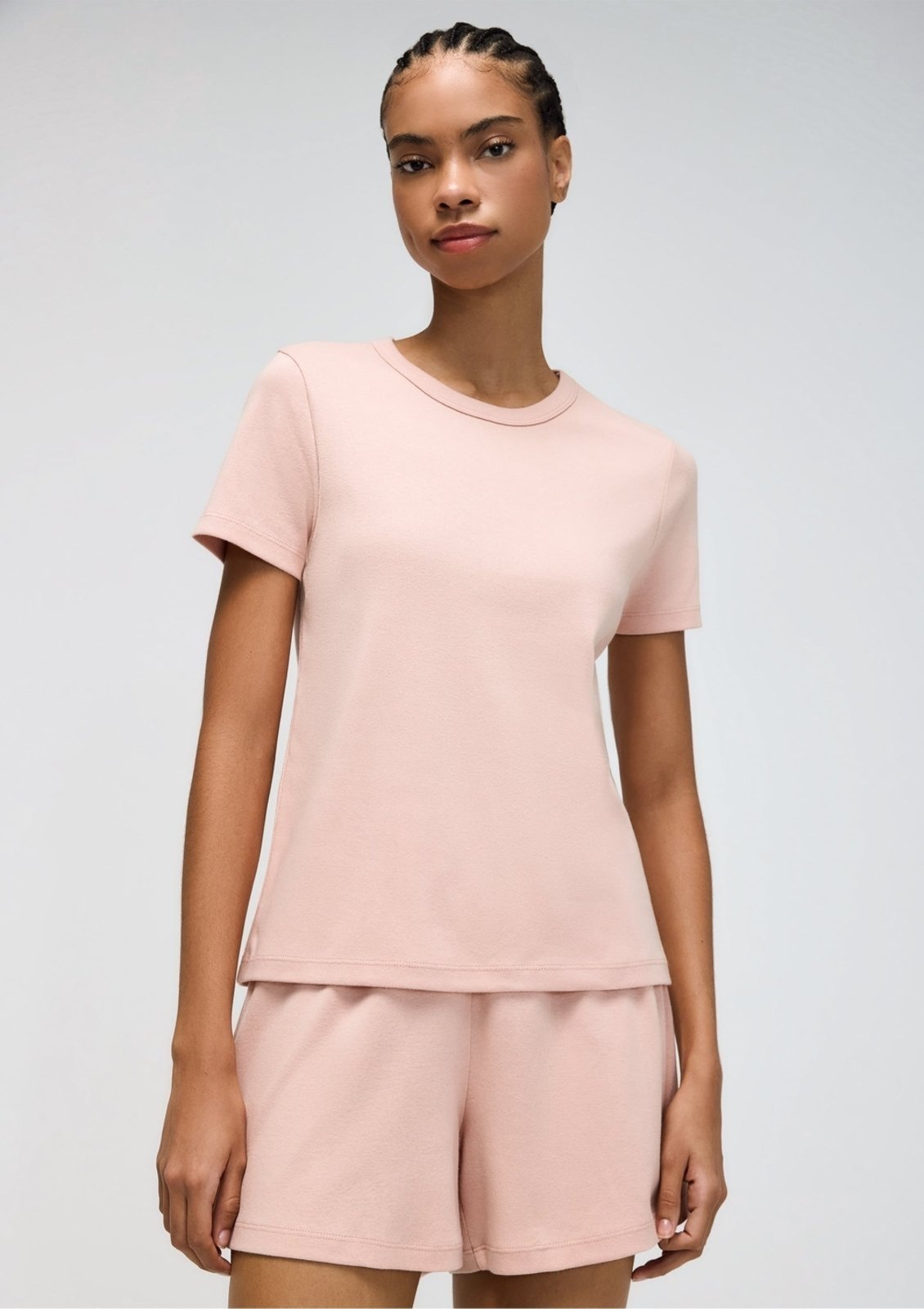 Vista 3 Pijama Curto Feminino Oversized Com Linho Hering HERING INTIMATES rosa HERING INTIMATES rosa