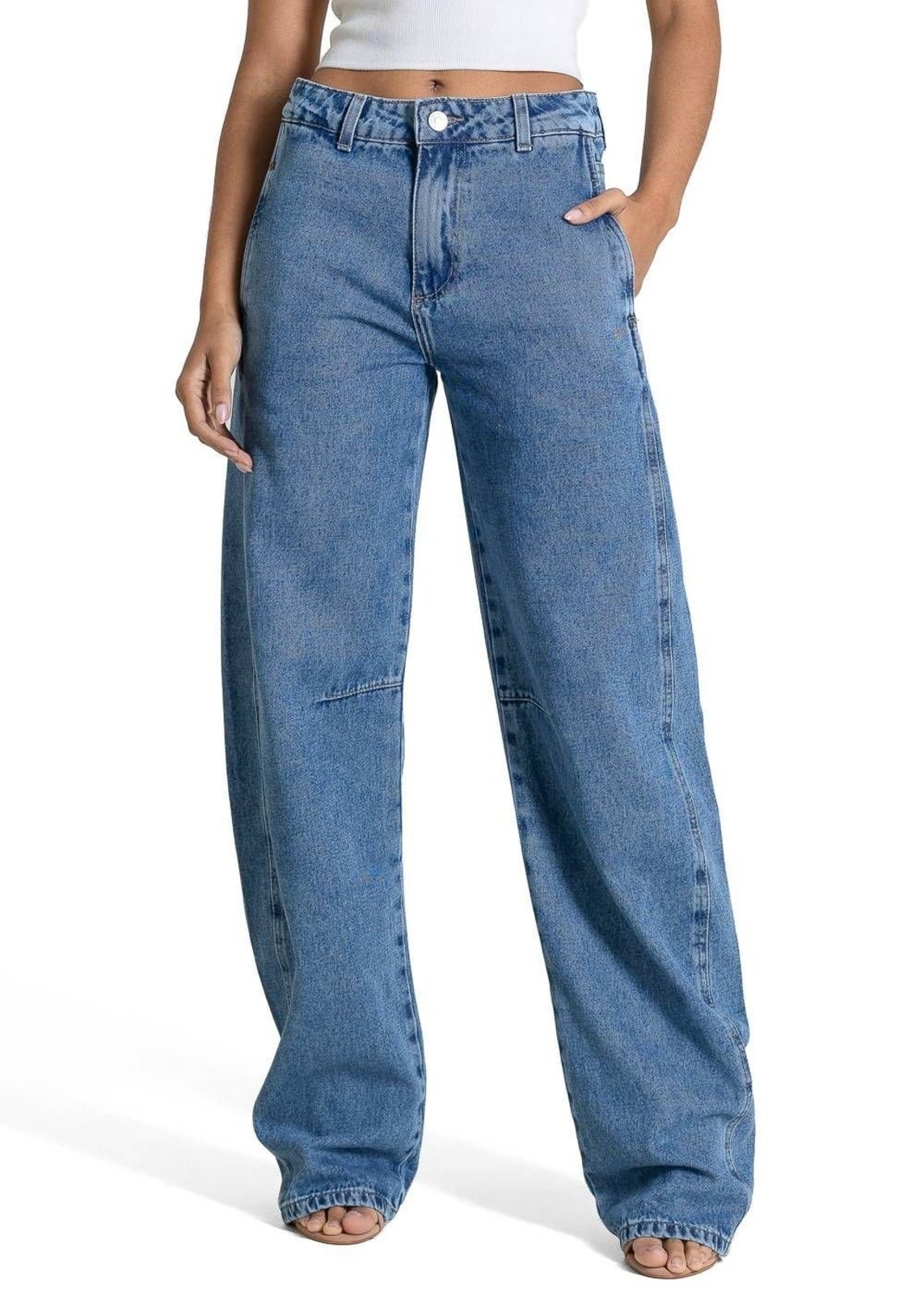 Calça Jeans Sawary Barrel - 283611 - Azul - Sawary