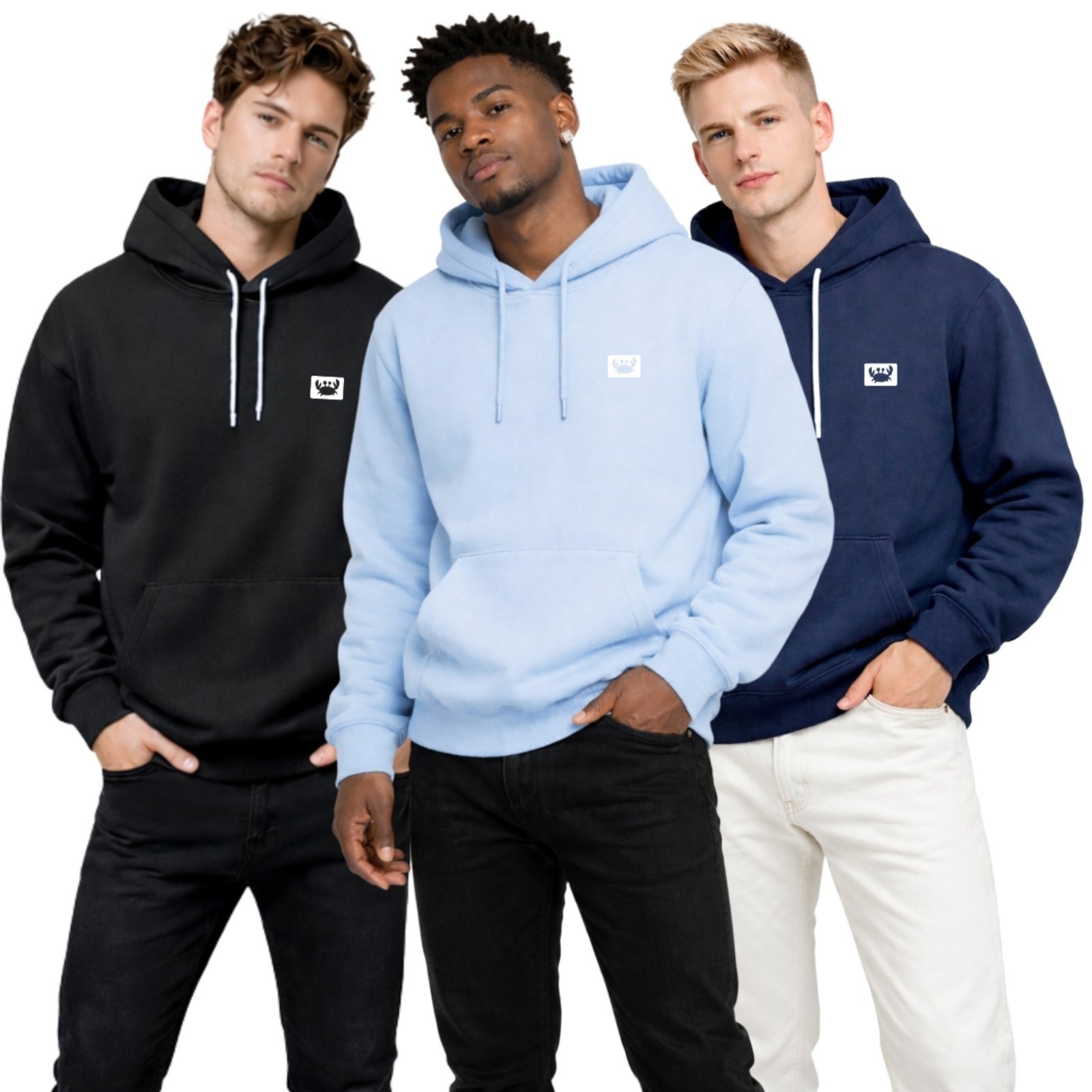 Kit 3 Moletom Modelo Canguru Com Capuz Masculino Estampado Siri