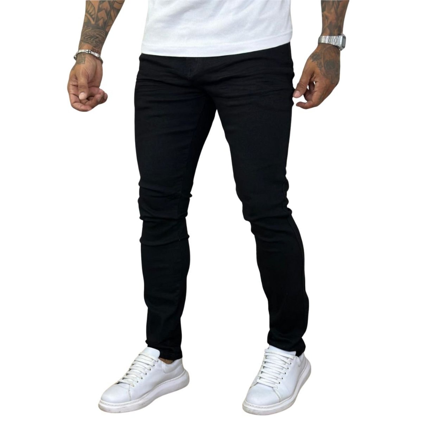 Calça Jeans Skinny Masculina Preta linha premiun