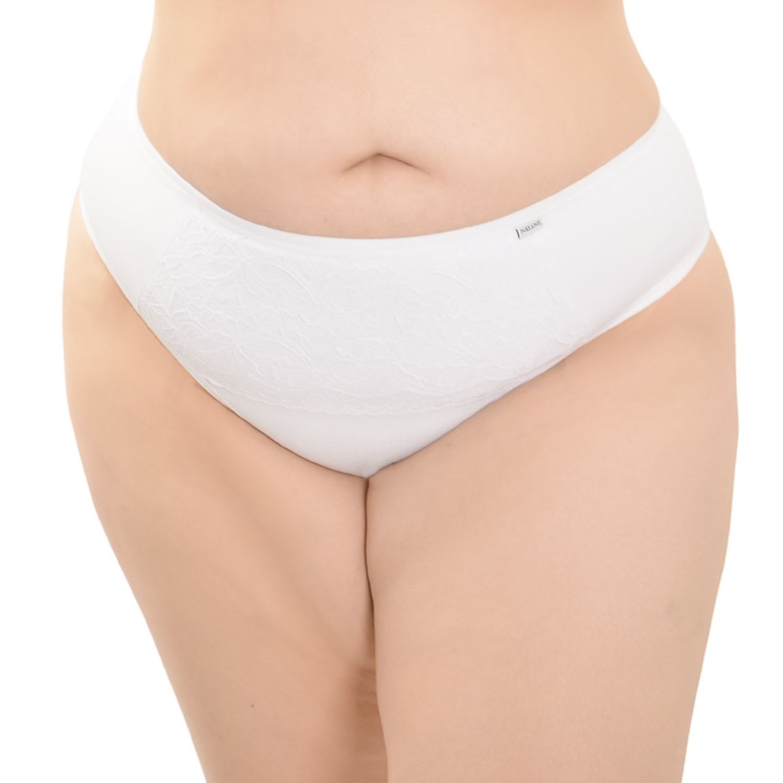 Calcinha Plus Size Fio Dental Duplo Detalhe Renda Frontal Nayane