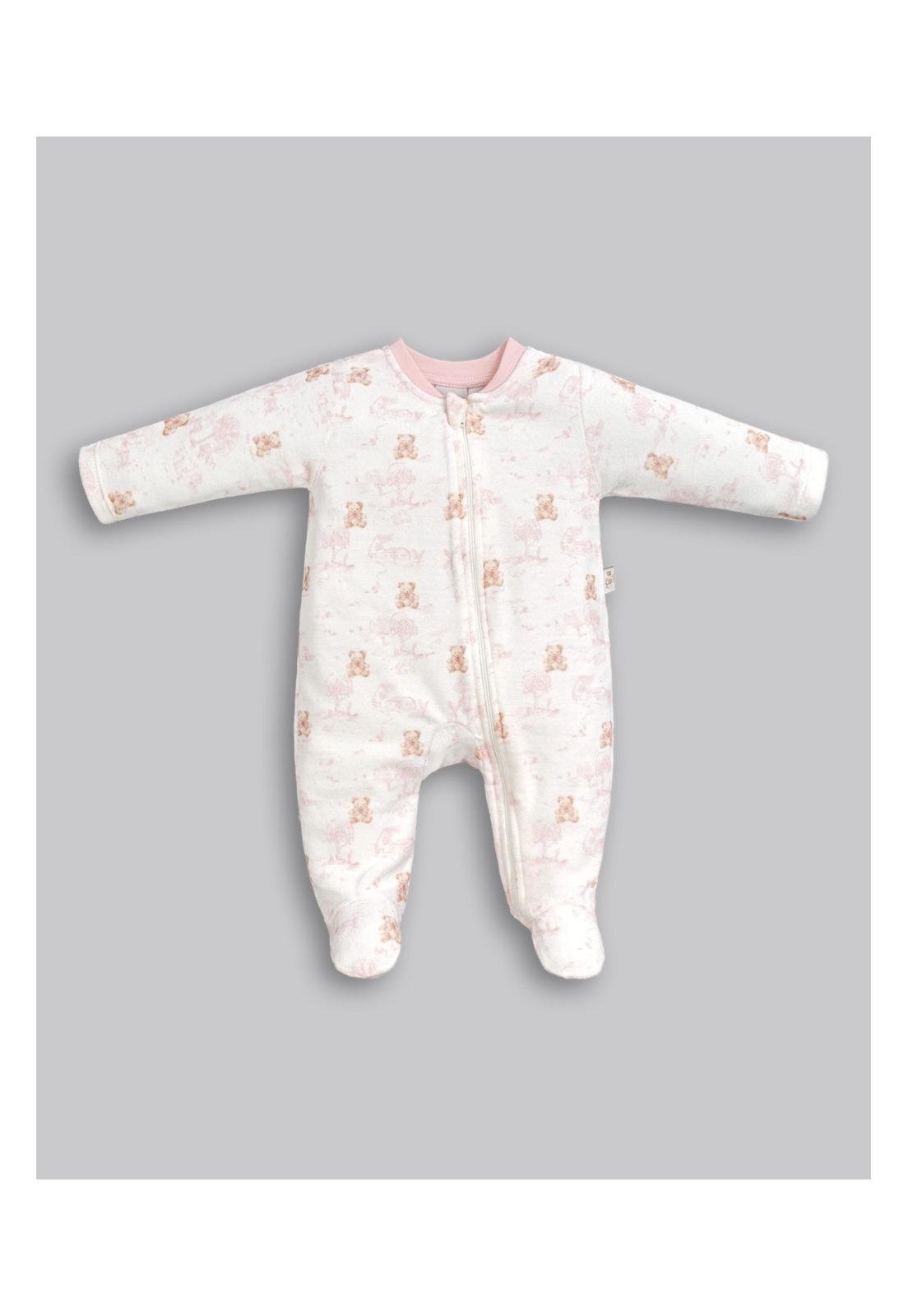 Infantil - Macacão Branco Rosa Anjos Baby P Rosa