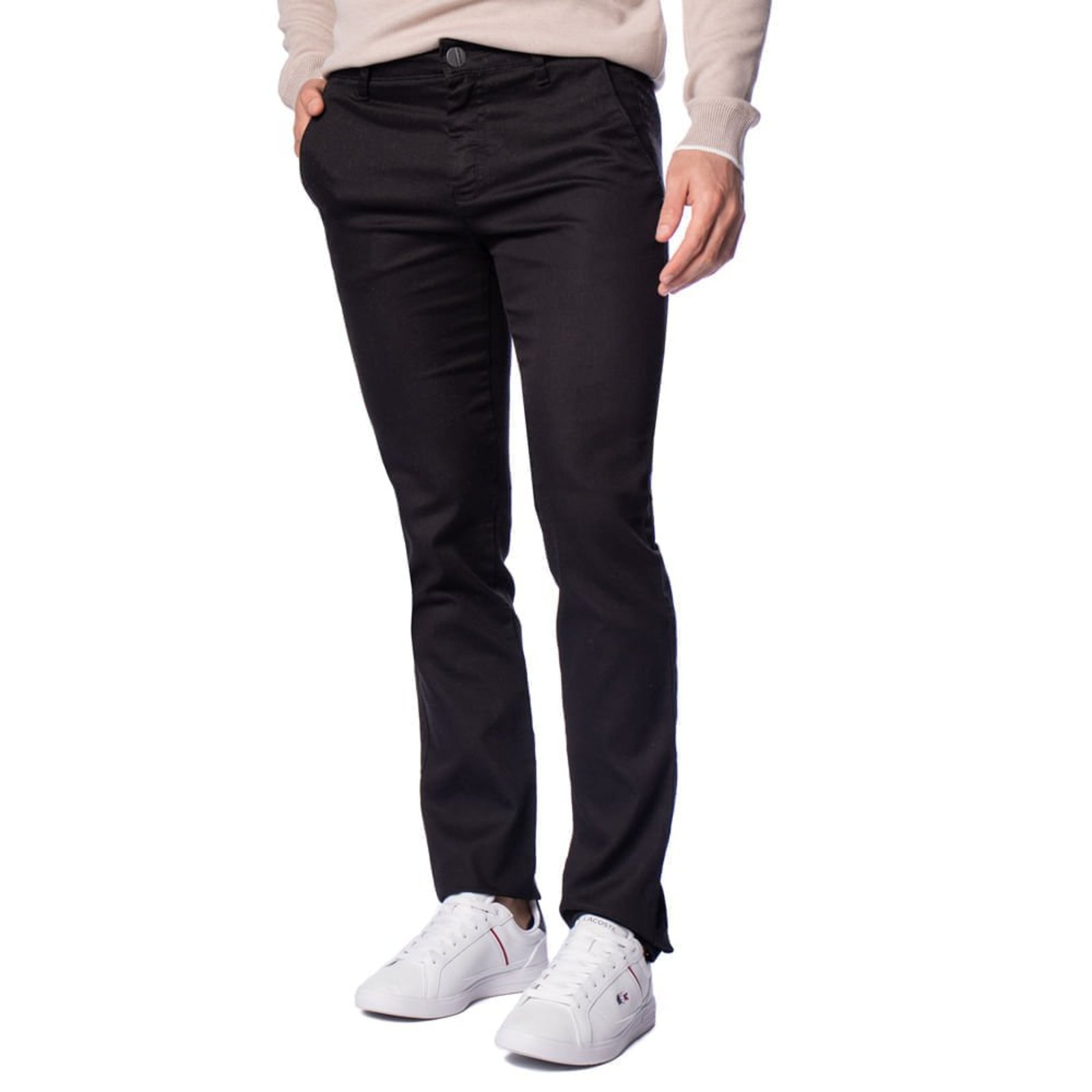Calça Masculina Pitt Alfaiataria Slim Sarja Preto