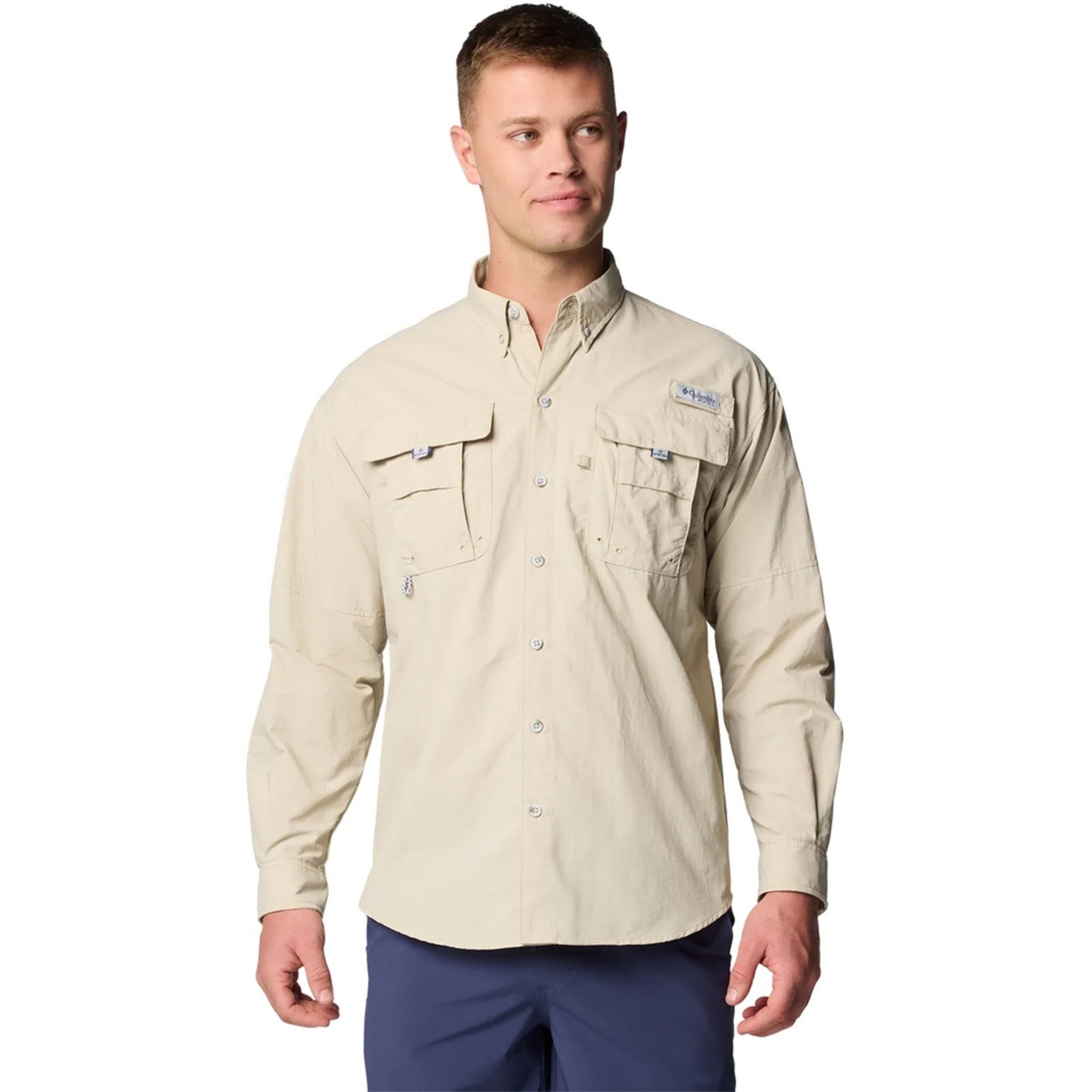 Camisa Columbia Bahama II Bege Fossil Masculino