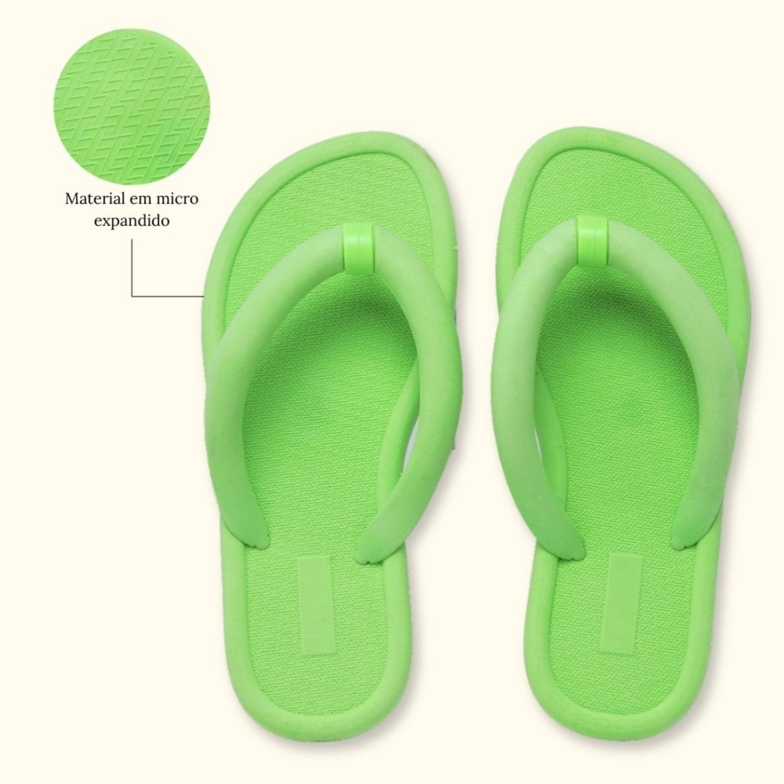 Vista 3 Chinelo Nuvem Feminino Schiareli N01 Verão Praia Piscina Dia a Dia Limão verde Schiareli verde