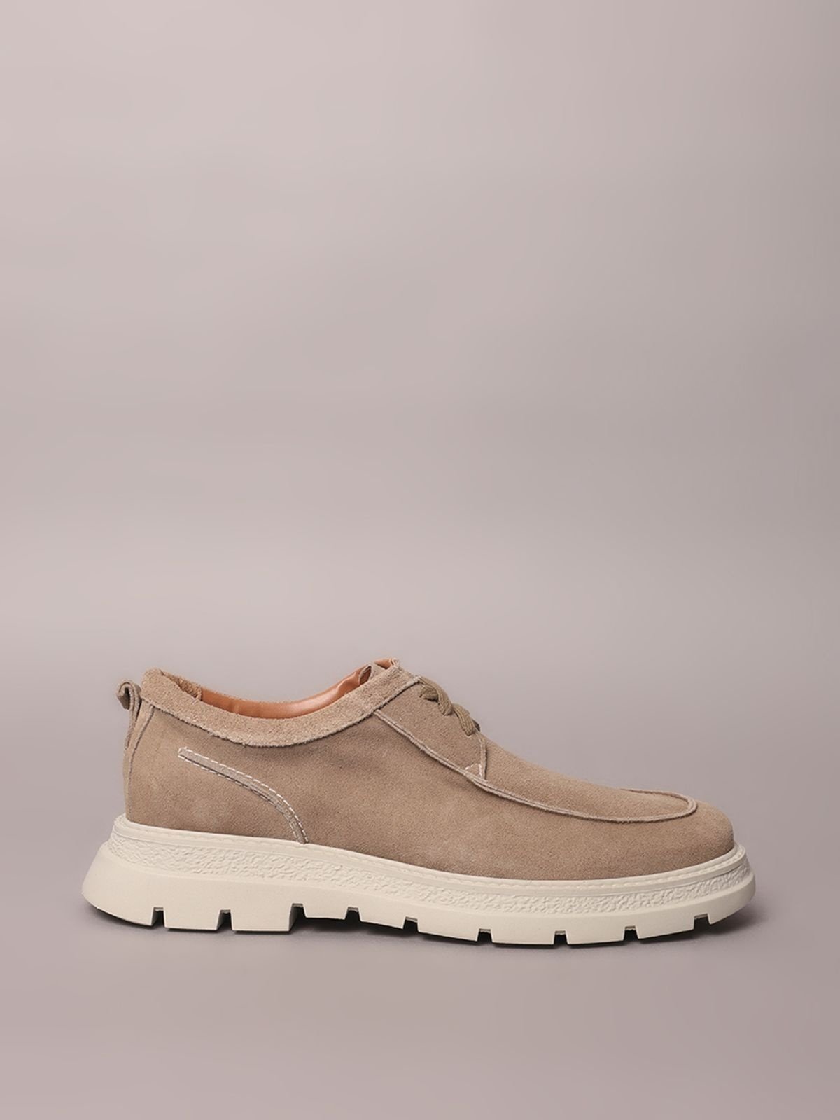 Sapato Calvin Klein Jeans Camurça - Caqui Medio Calvin Klein Jeans