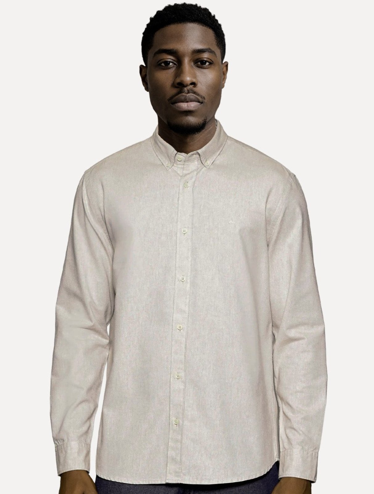 Camisa Aramis Masculina Slim Oxford Planalto Caquí Médio