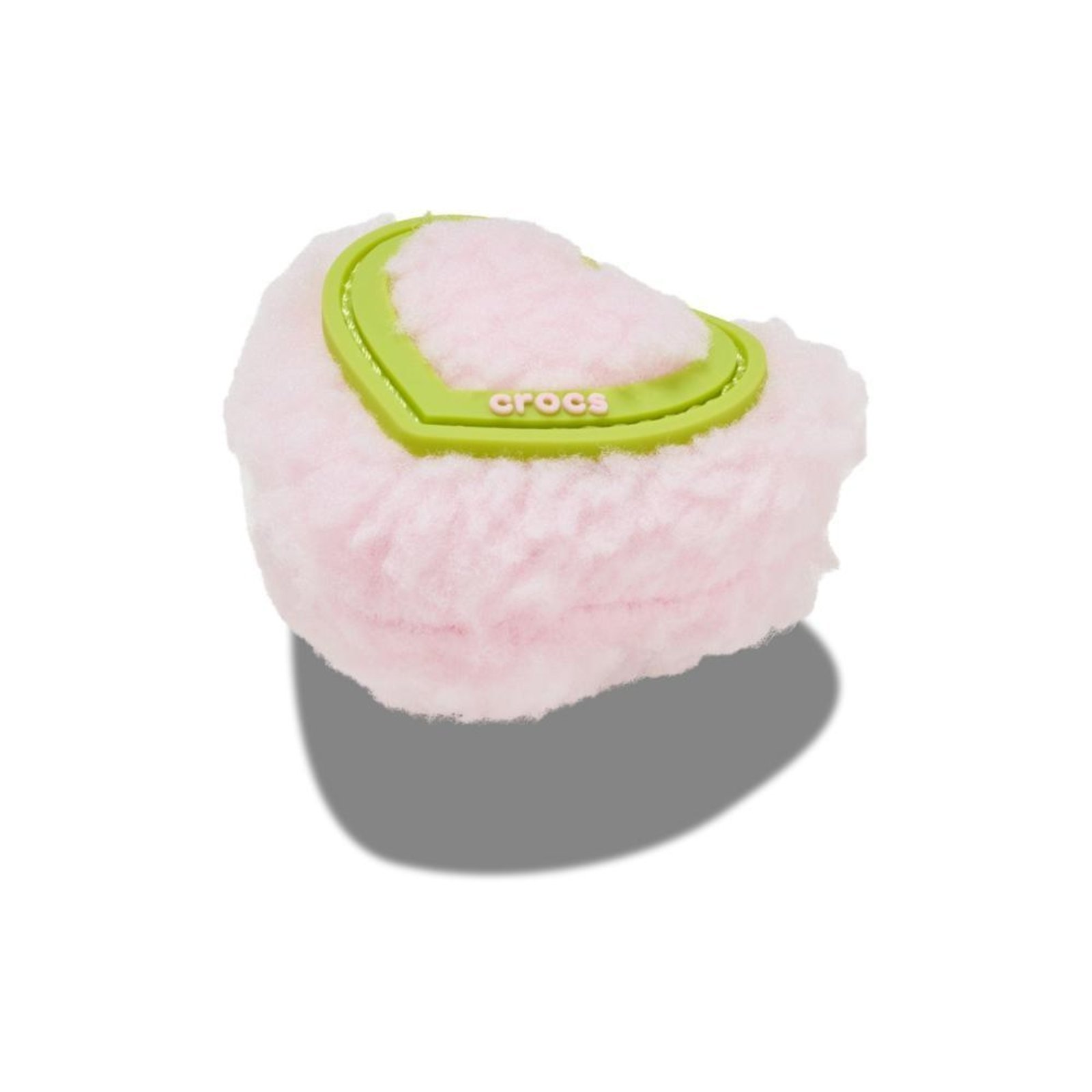 Vista 3 Infantil - Jibbitz™ Coração Rosa de Pelúcia Branco Crocs branco rosa
