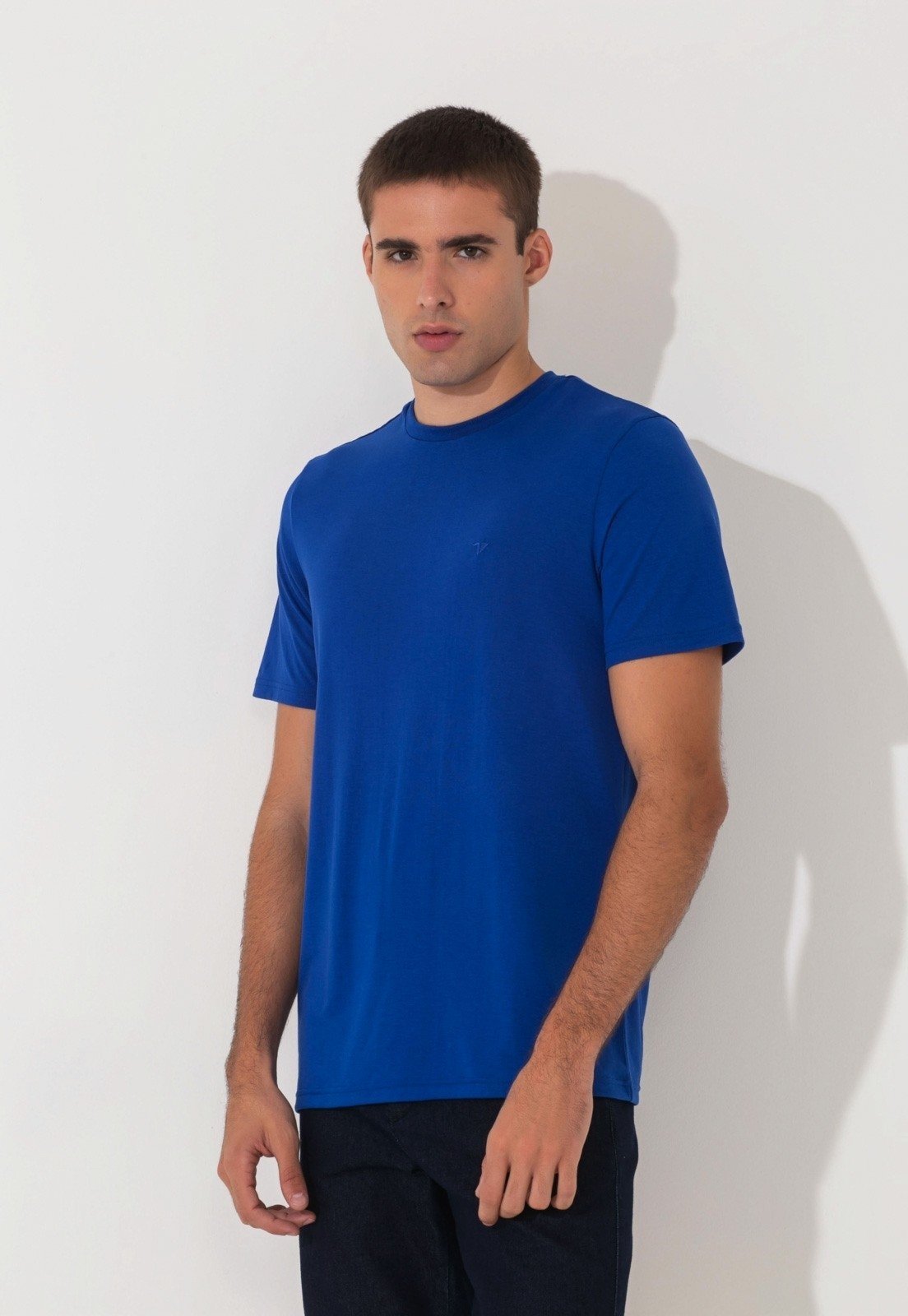 Camiseta Traymon Slim Gola Redonda Azul