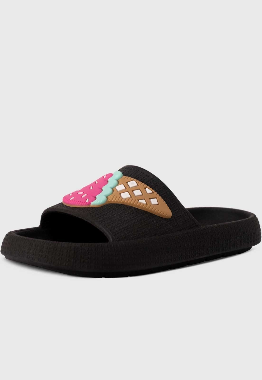 Vista 3 Infantil - Kit Bolsa e Chinelo Slide Sandália Juvenil Menina Pópidi pink Pópidí pink
