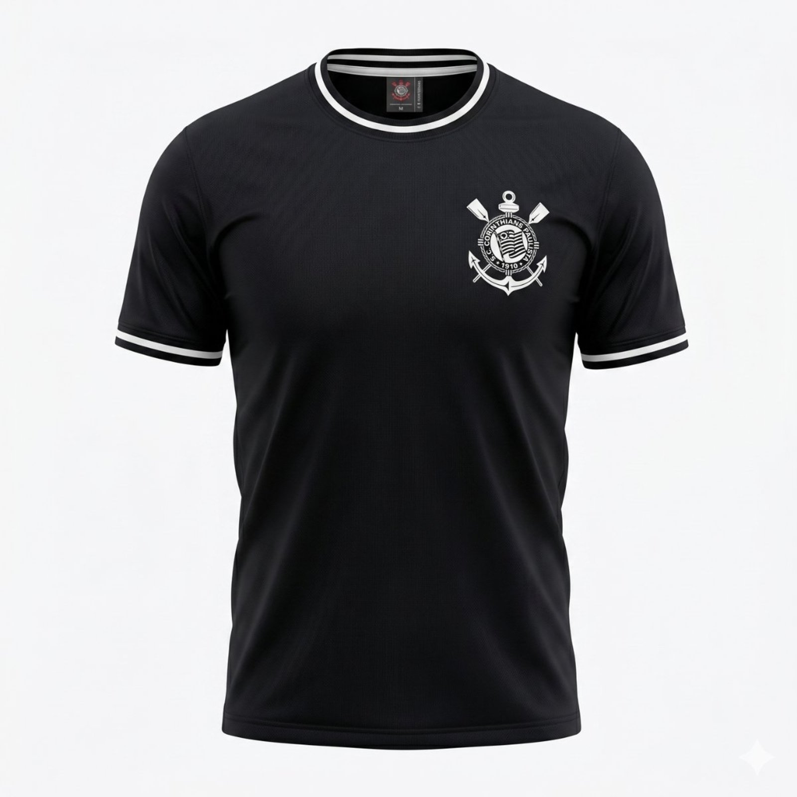 CAMISA CORINTHIANS PRETA MODELO ARTE PRETO