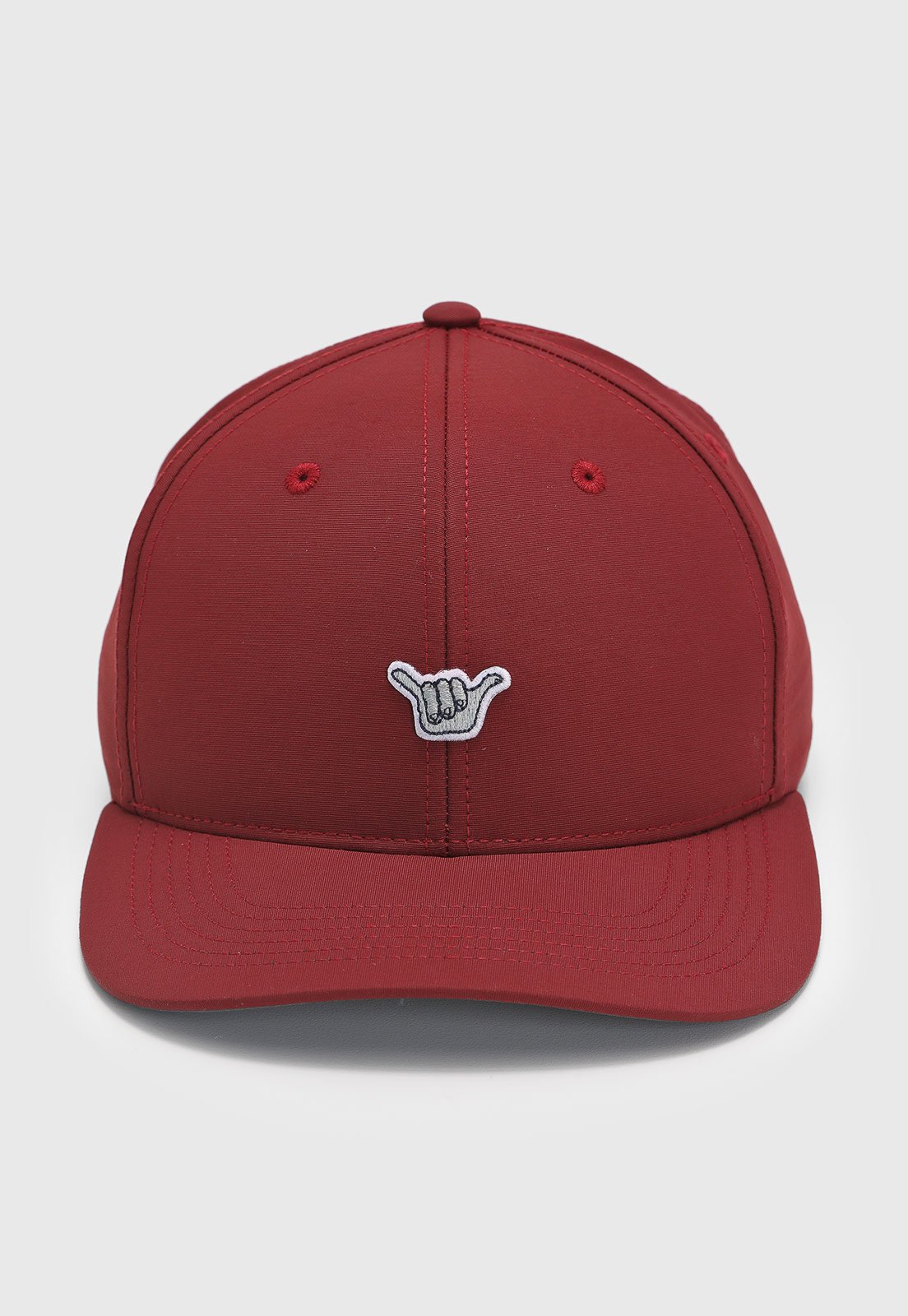 Vista 2 Boné Unissex Hang Loose Label vermelho Hang Loose vermelho