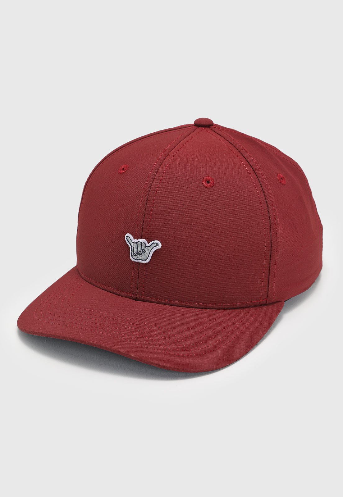 Vista 3 Boné Unissex Hang Loose Label vermelho Hang Loose vermelho