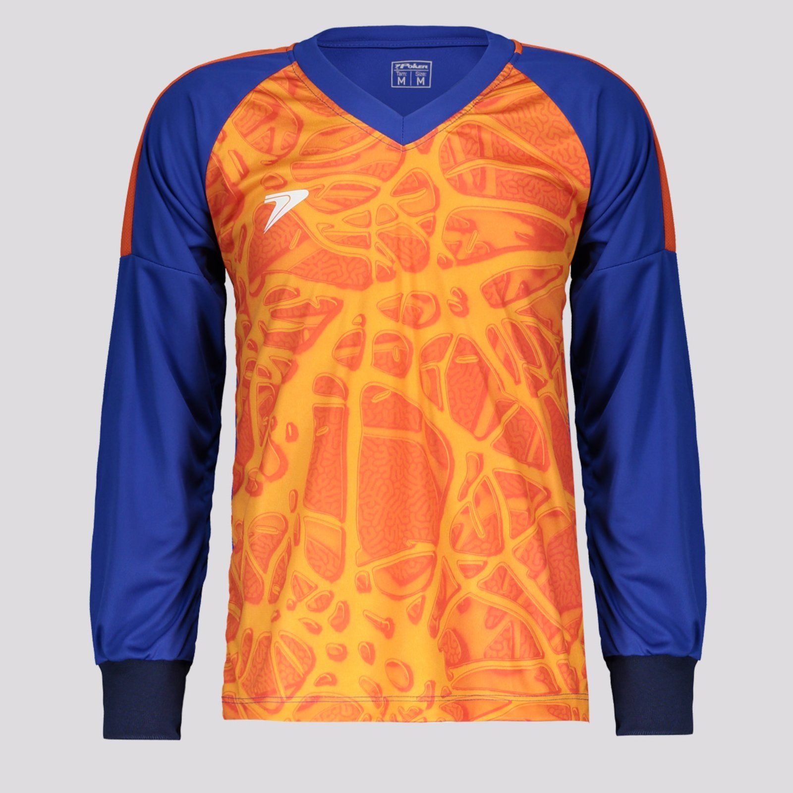 Camisa Manga Longa Poker Goleiro Fio Juvenil Laranja