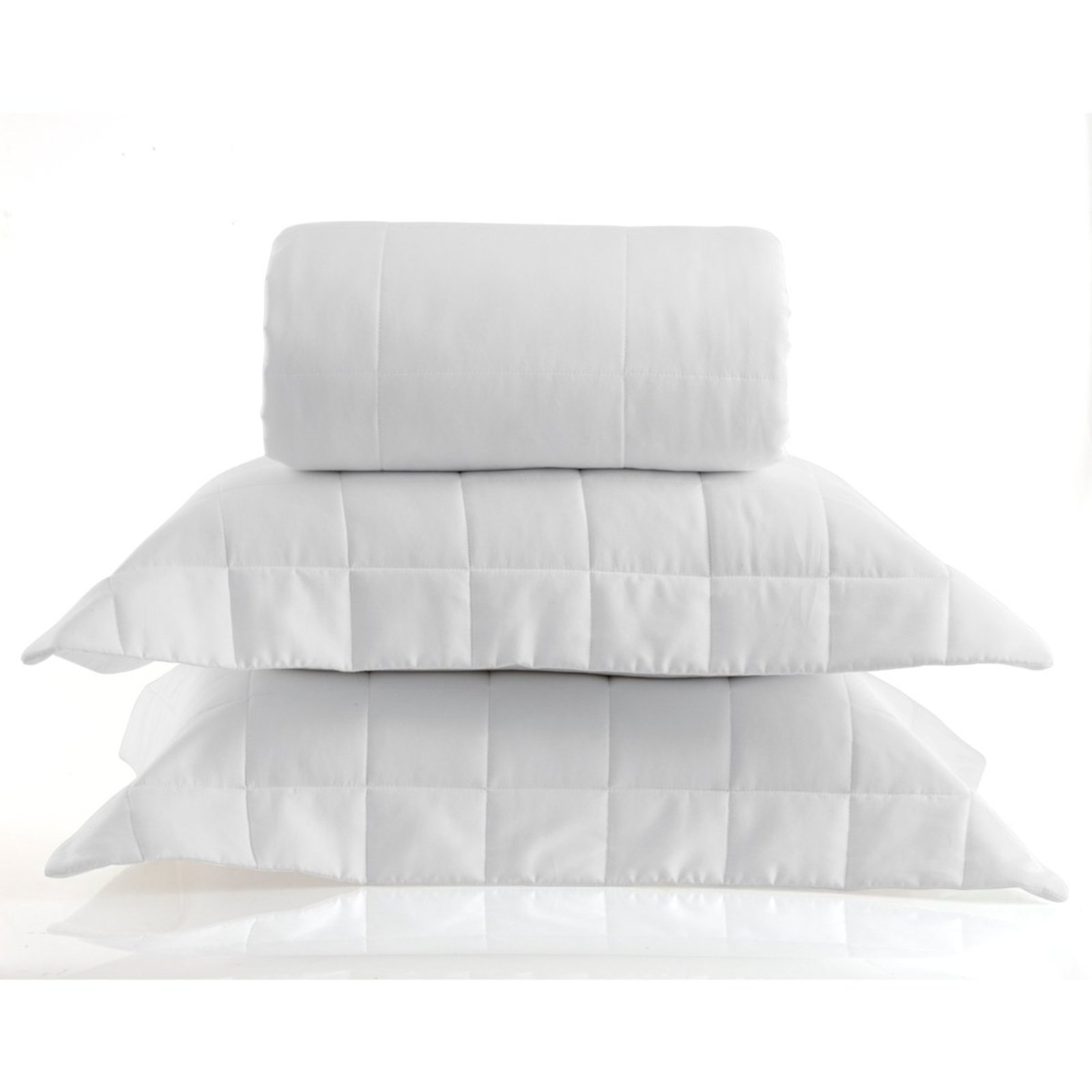 Kit Colcha Queen 300 Fios Kacyumara Satinee Square Branca
